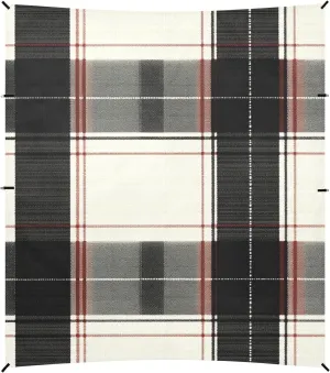 White Buffalo Plaid Check Tartan Scotland Foldable Beach Canopy UPF50  Protection Waterproof Portable Sun Shelter with Sandbags and Shovel for Backyard, Grassland, Park