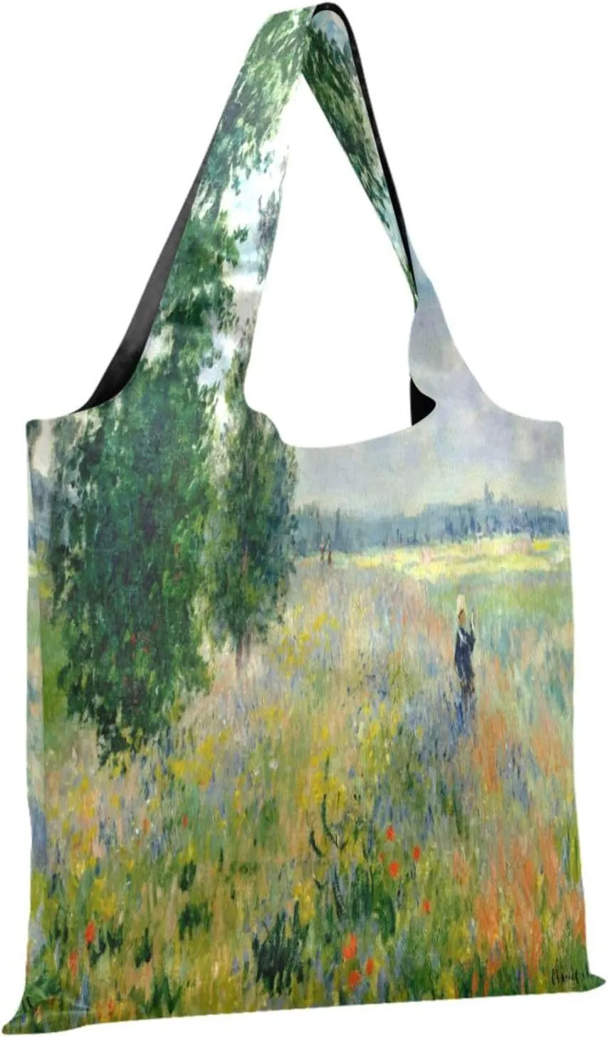 WIHVE Reusable Grocery Bag Foldable Shopping Tote Bag with Storage Pouch