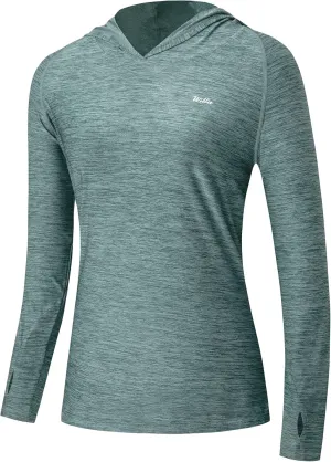 Willit Women's UPF 50  Sun Protection Hoodie SPF Shirt Long Sleeve Hiking Fishing Outdoor Shirt Lightweight Hoodie