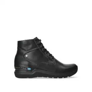 WOLKY WHYNOT BLACK SMOOTH LEATHER WATERPROOF