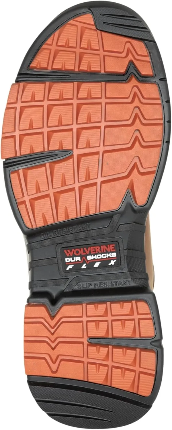 WOLVERINE Men's DuraShocks Torque Waterproof CarbonMax 6" Construction Boot