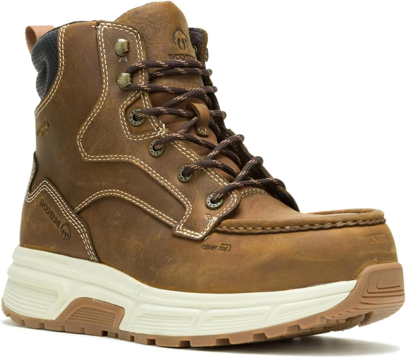 WOLVERINE Men's Ride Performance Waterproof Composite Toe Wedge Construction Boot