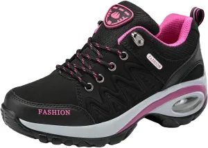 Womens Hiking Boots Orthopedic Wedge Arch Support Zipper Loafers Cloud Breathable Fahion Running Walking Causal Shoes