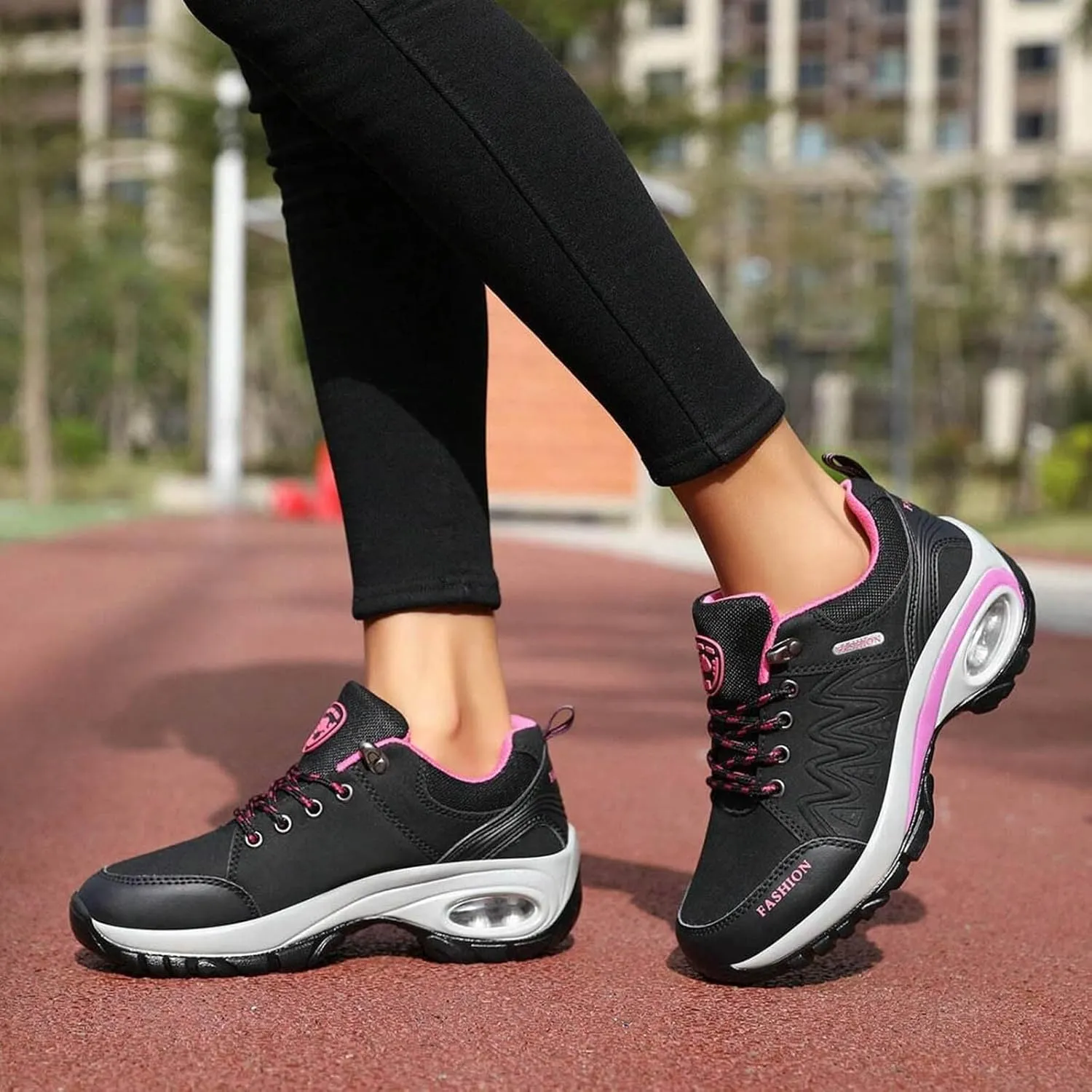 Womens Hiking Boots Orthopedic Wedge Arch Support Zipper Loafers Cloud Breathable Fahion Running Walking Causal Shoes