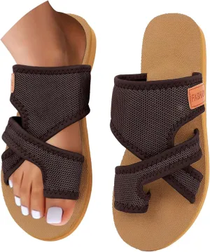 Womens Mesh Sandals 2025 Trendy Hollow Slide Sandals Orthopedic Shoes Breathable Casual Extra Wide Slippers Flat Shoe