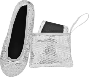 Women's Portable Foldable Ballet Flats Shoes Roll Up Slippers for Travel