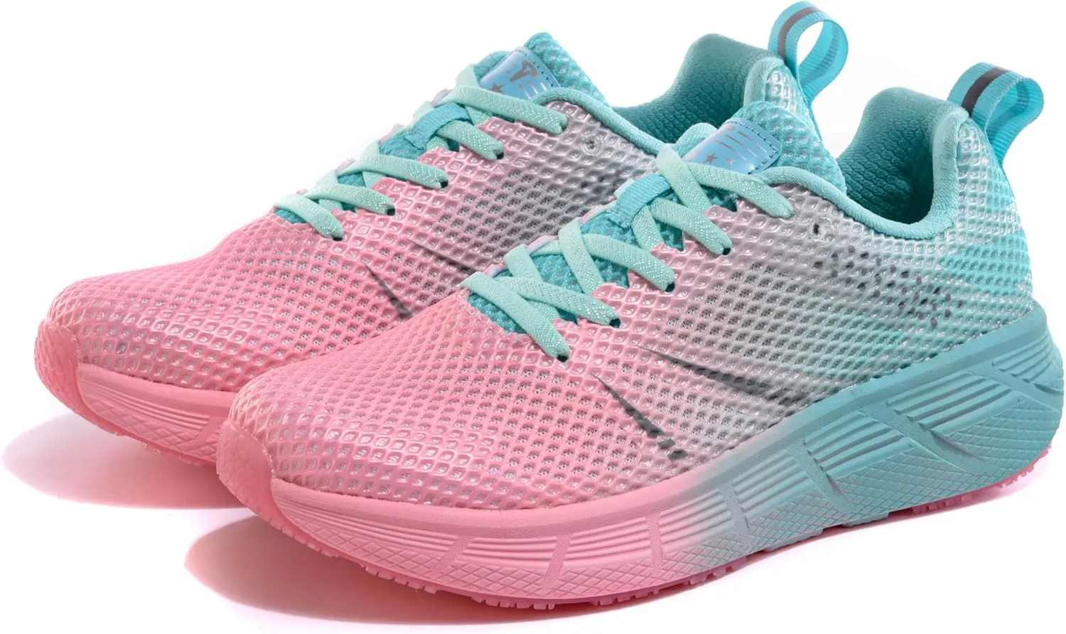 Women's Road Running Shoes Athletic Non-Slip Sole Walking Sneaker Lightweight Supportive Mesh Colorful Trail Tennis Shoes