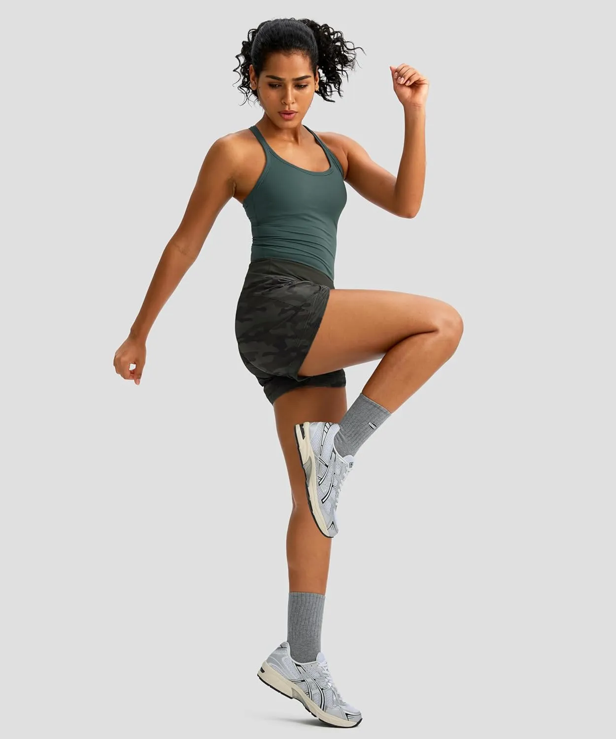 Women's Running Shorts High Waisted Quick-Dry 3 Inch Gym Workout Athletic Shorts for Women with Zipper Pocket