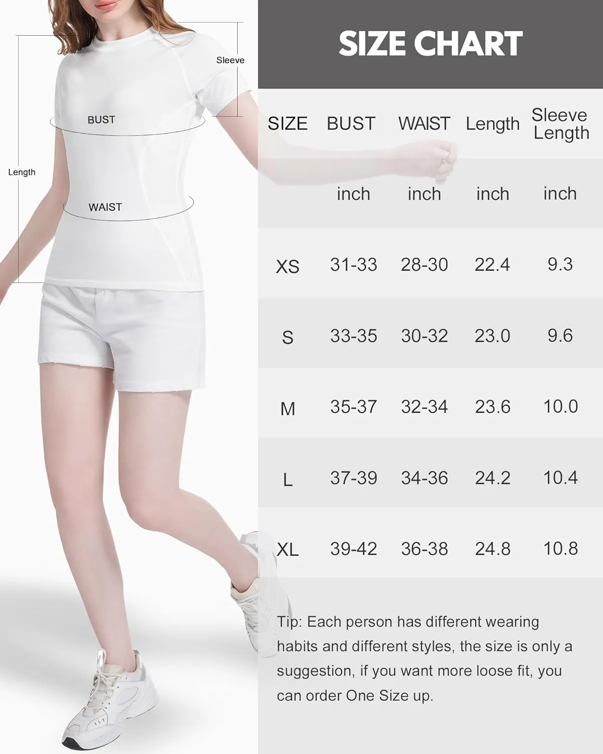 Women's Short Sleeve Compression Shirts Athletic T-Shirts Workout Tops for Gym Yoga Running