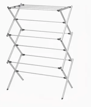WOOLITE Laundry 360 Foldable Clothes Drying Rack, Compact, Space Saver, Easy Storage, Aluminum, Silver