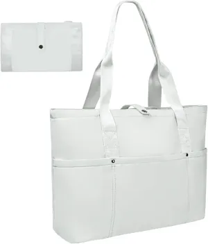 Work Bags for Women- Nursing Clinical Bag with Zipper Large Foldable Travel Bag Water-Resistant Handbag