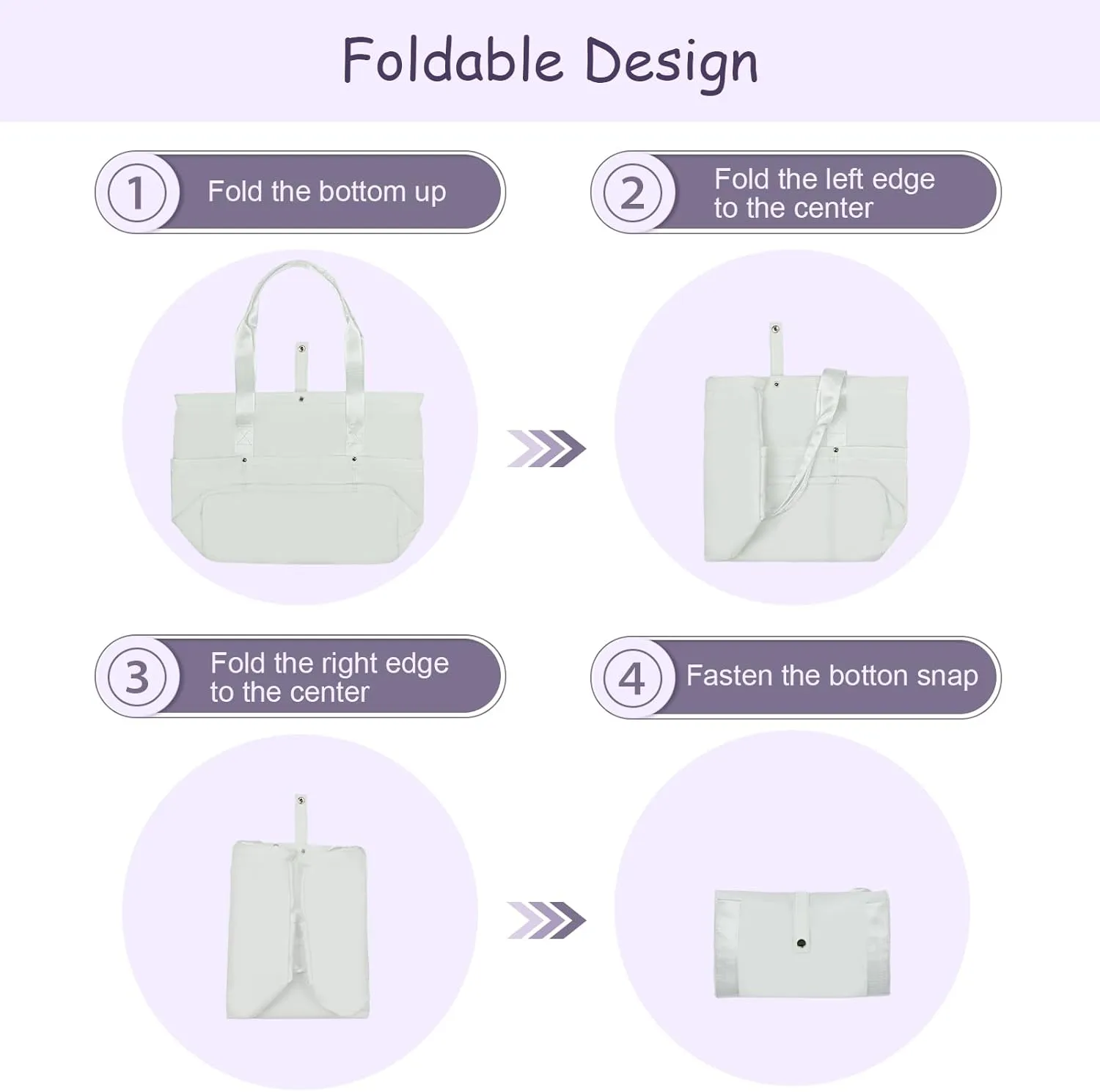 Work Bags for Women- Nursing Clinical Bag with Zipper Large Foldable Travel Bag Water-Resistant Handbag