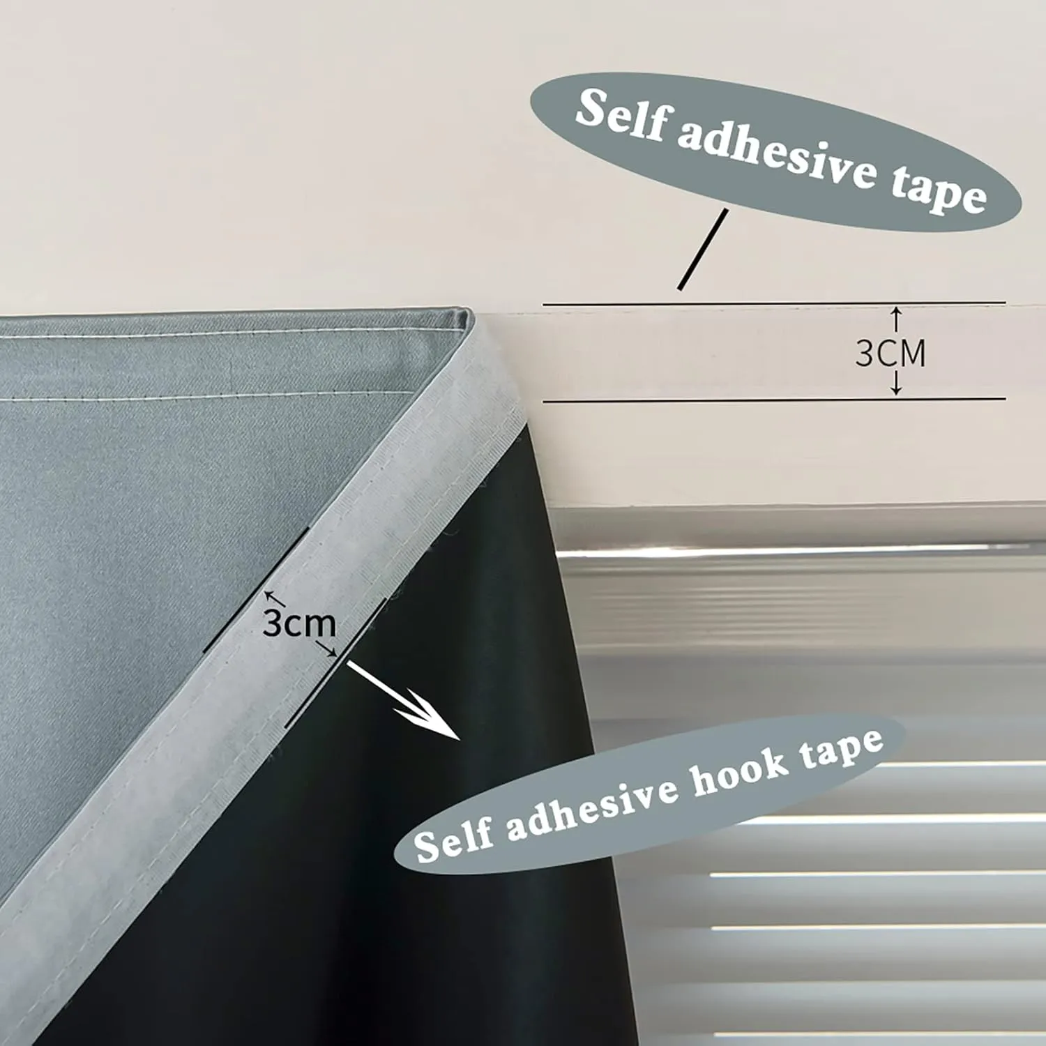 XISUNYA Self Adhesive Portable Blackout Curtains, Adventure Room Darkening Curtains, Long Journeys Starts with a Single Step Quote Print Temporary Blackout Blinds,59W x72L Inch, for Kitchen Bathroom