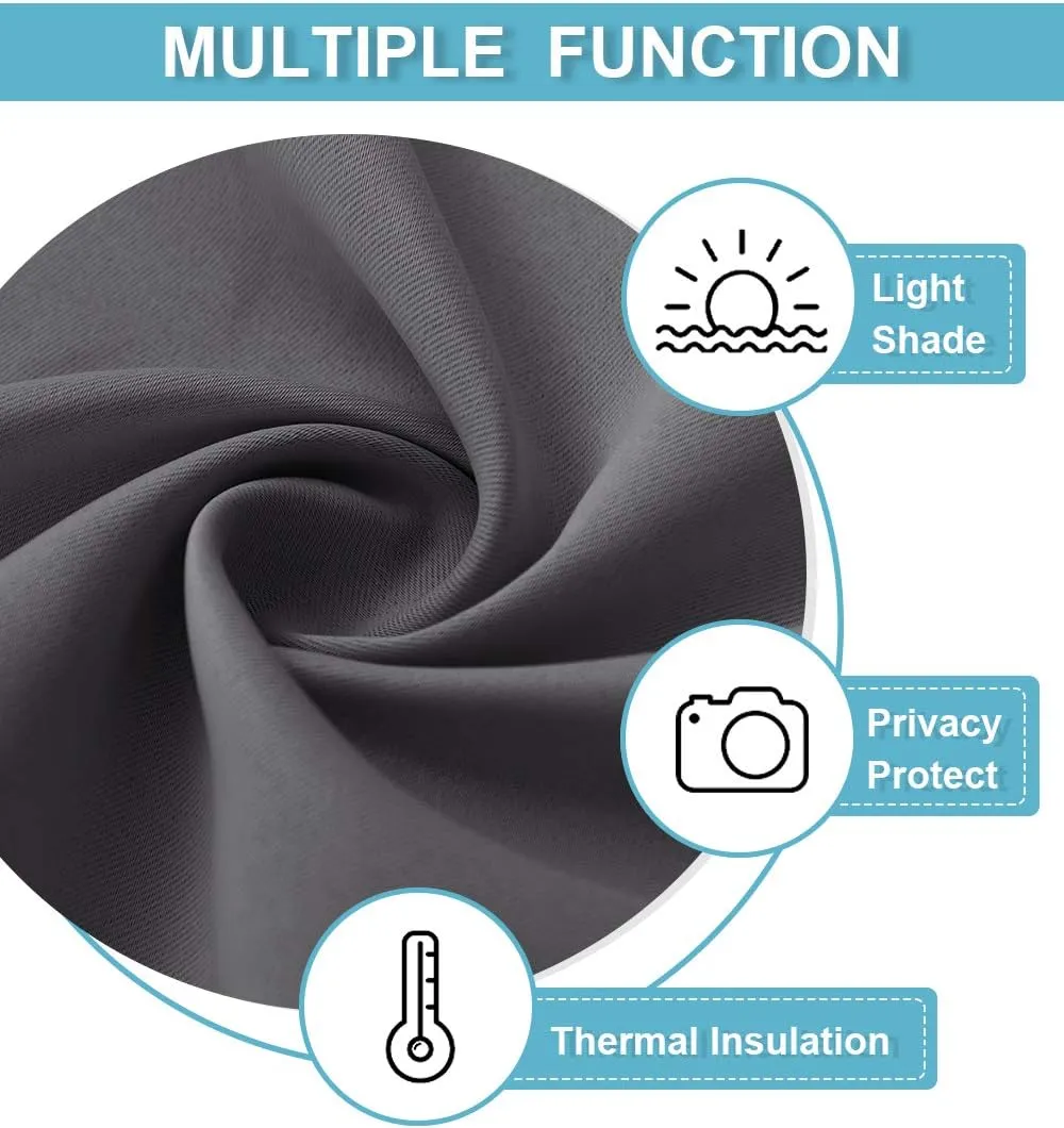 XISUNYA Self Adhesive Portable Blackout Curtains, Adventure Room Darkening Curtains, Long Journeys Starts with a Single Step Quote Print Temporary Blackout Blinds,59W x72L Inch, for Kitchen Bathroom