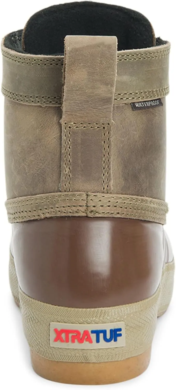Xtratuf Women's 6in Casual Over-The-Ankle Waterproof Slip-Resistant Arch Support Leather Legacy Lace Boots