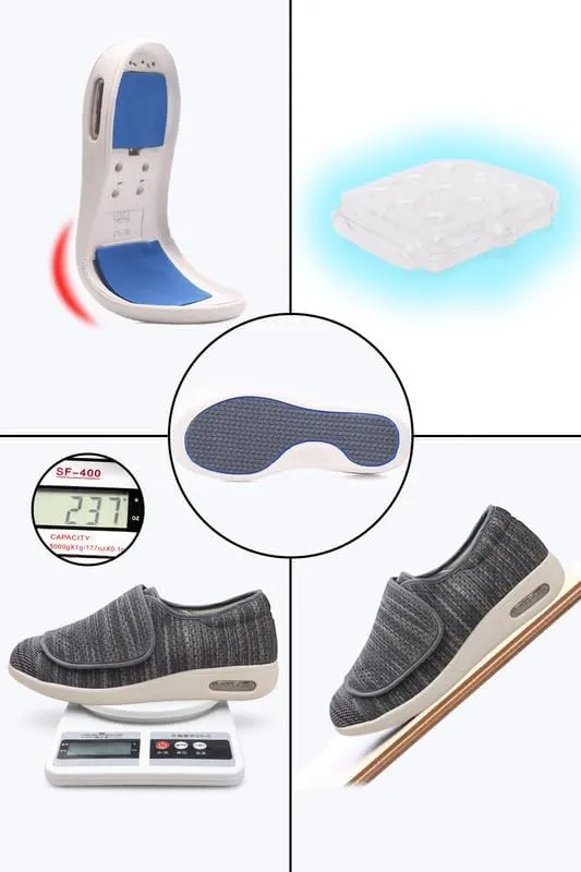 youyun Diabetic Shoes for Elderly Wide for Women Walking Shoes Adjustable Closure Breathable Lightweight Width X-Wide Non Slip Air Cushion Sneakers for Swollen Feet Edema