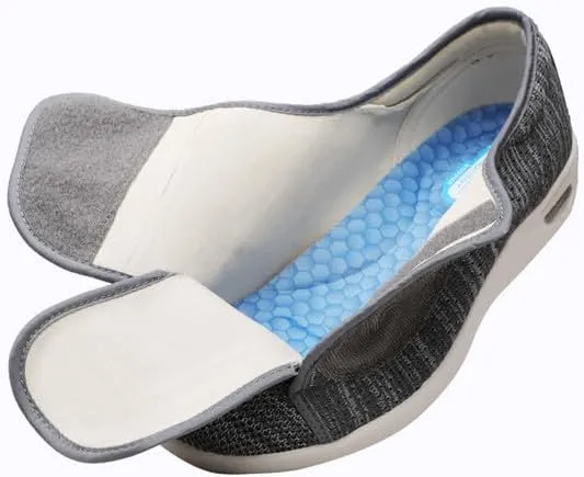 youyun Diabetic Shoes for Elderly Wide for Women Walking Shoes Adjustable Closure Breathable Lightweight Width X-Wide Non Slip Air Cushion Sneakers for Swollen Feet Edema