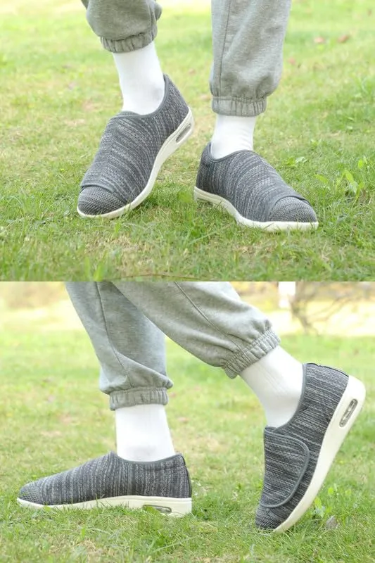 youyun Diabetic Shoes for Elderly Wide for Women Walking Shoes Adjustable Closure Breathable Lightweight Width X-Wide Non Slip Air Cushion Sneakers for Swollen Feet Edema