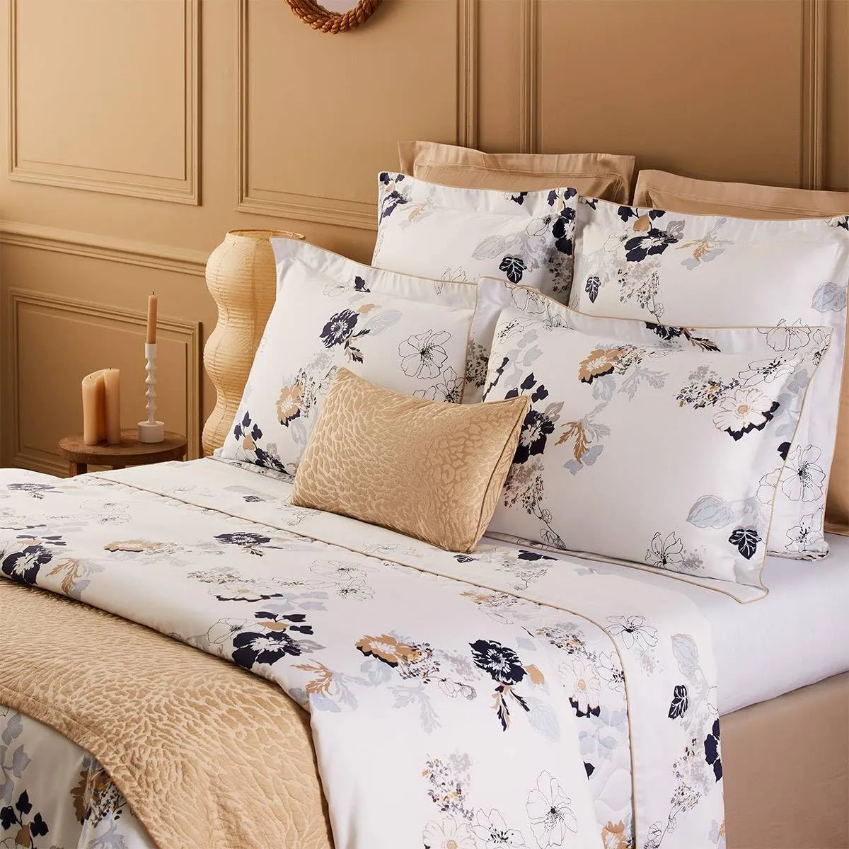 Yves Delorme Eclipses Multicolor King 21 x 37 in Sham - Extra Soft and Warm Luxury Sheets, 100% Natural Organic French Bed Linens - Breathable and Durable