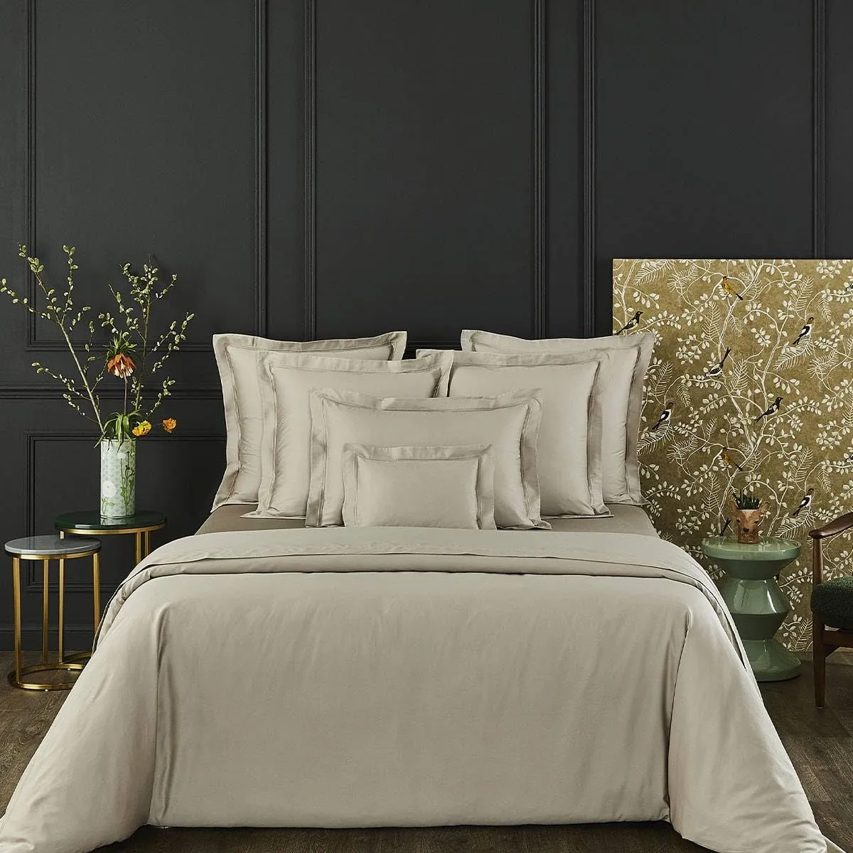 Yves Delorme Triomphe Pierre King 21 x 37 in Sham - Extra Soft and Warm Luxury Sheets, 100% Natural Organic French Bed Linens - Breathable and Durable