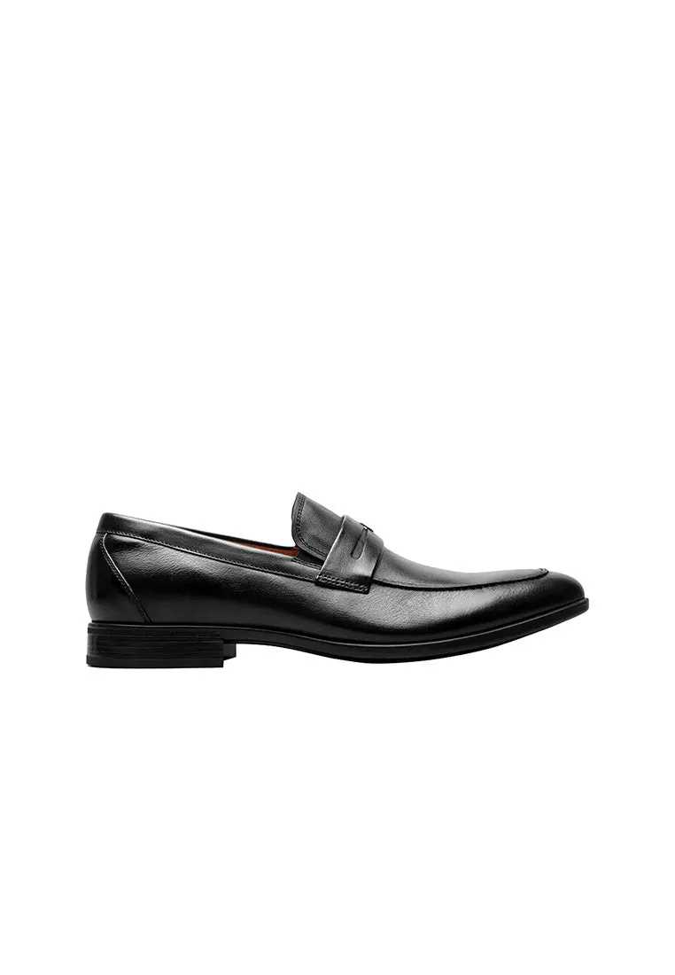 ZAFFIRO Men's Moc Toe Penny Loafer Black