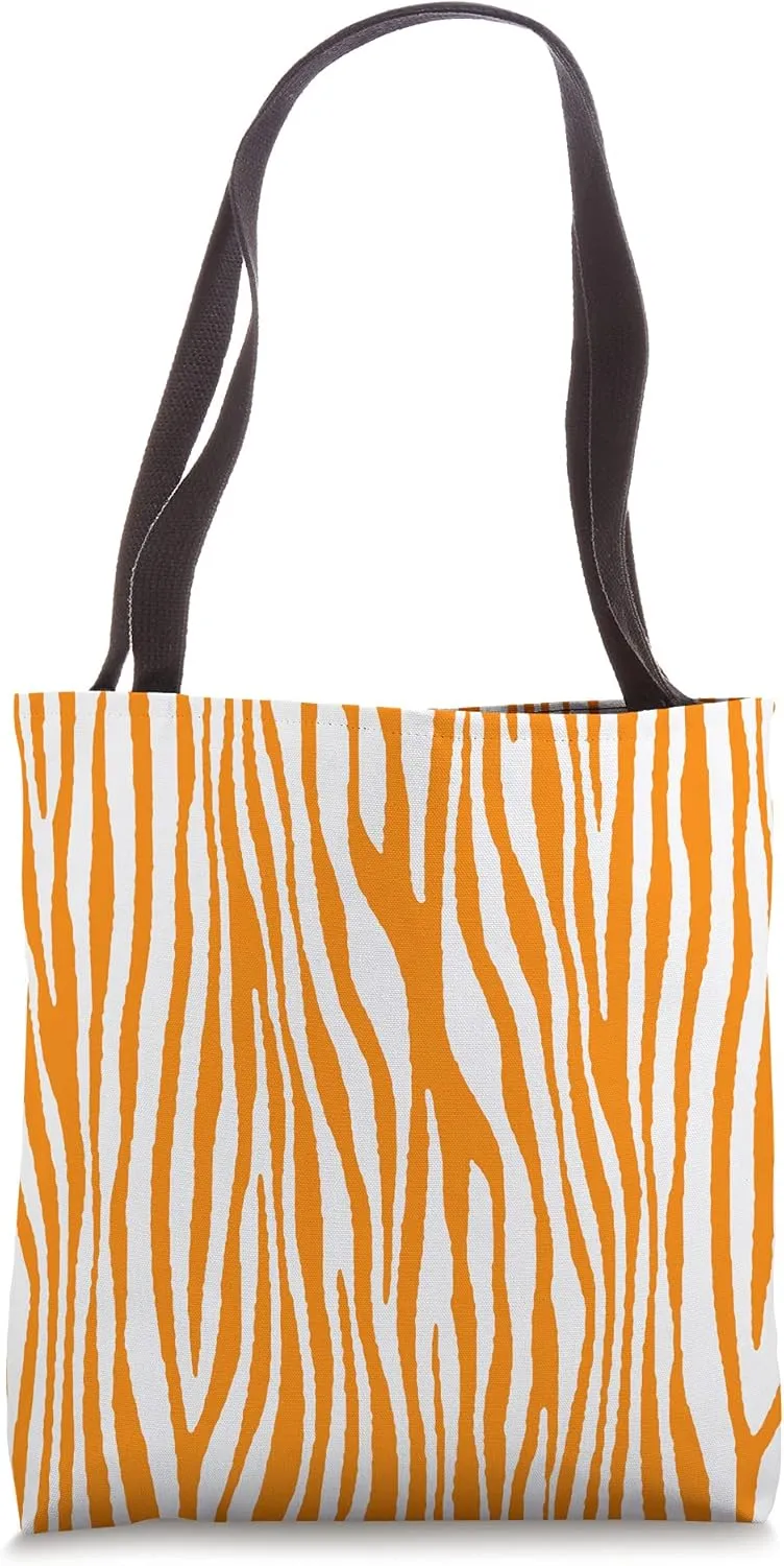 Zebra Pattern Camouflage Abstract In Orange Tote Bag