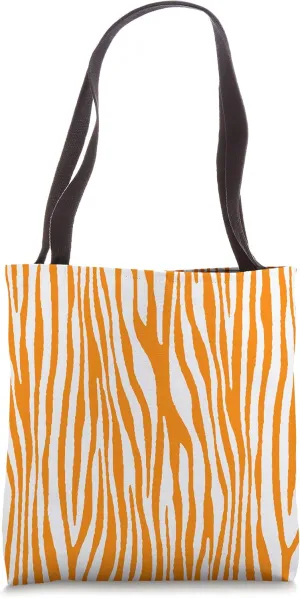 Zebra Pattern Camouflage Abstract In Orange Tote Bag