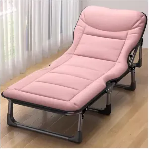 ZTGL A,190x68cm, Folding Camping Cots for Adults, Guest Bed Portable, Adjustable 4-Position Reclining Folding Chaise, Camping Lounge Chair, Office Nap Folding Lounge Chairs